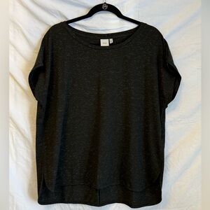 ICHI Rebel black sparkle t-shirt in a soft viscose blend jersey fabric